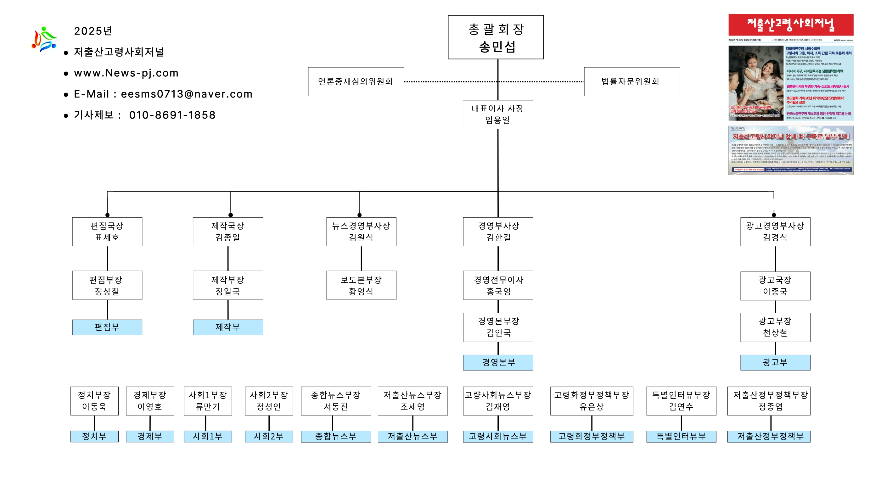 저출산고령사회저널 조직도